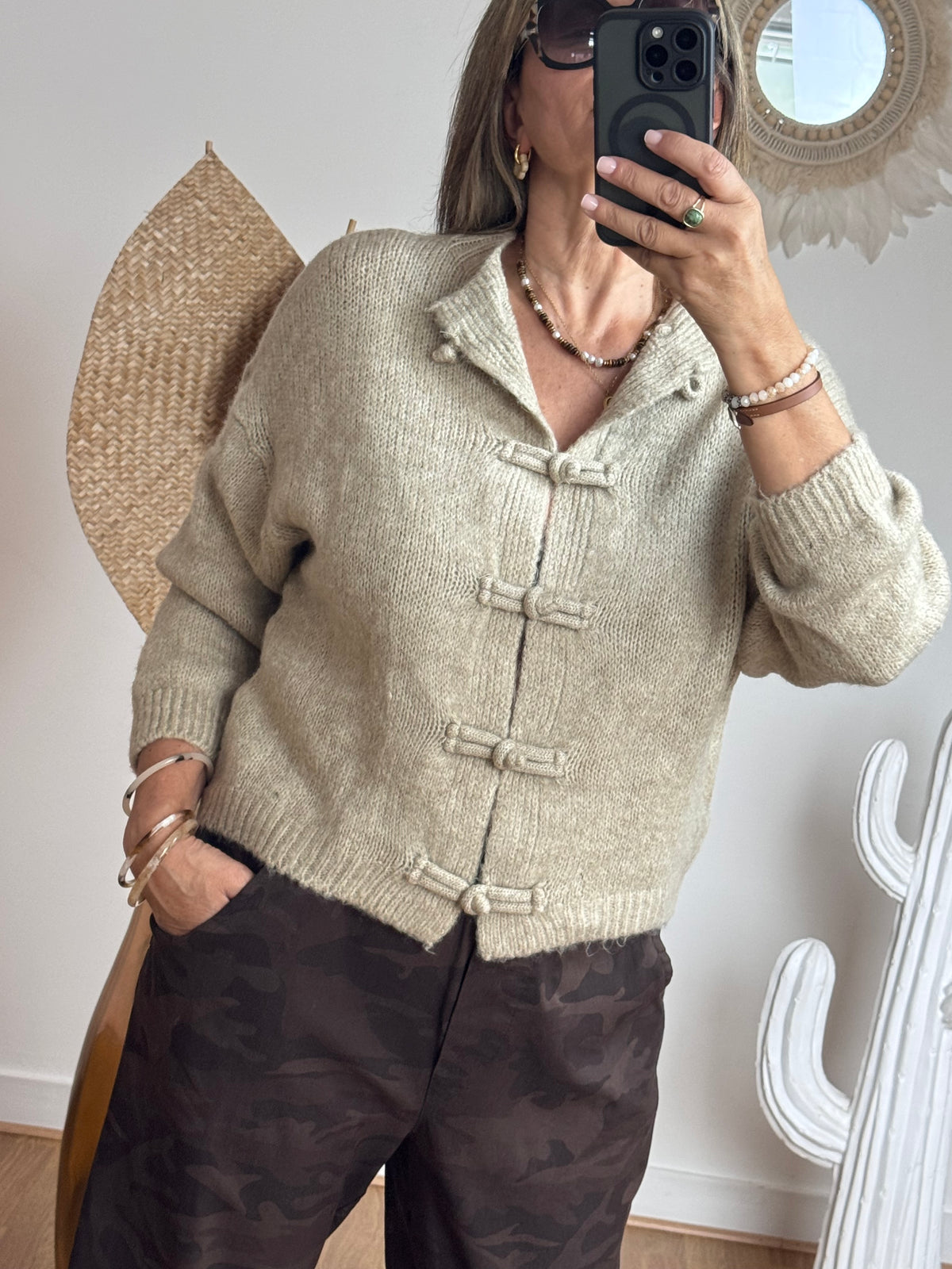 Cardigan Kyoto beige