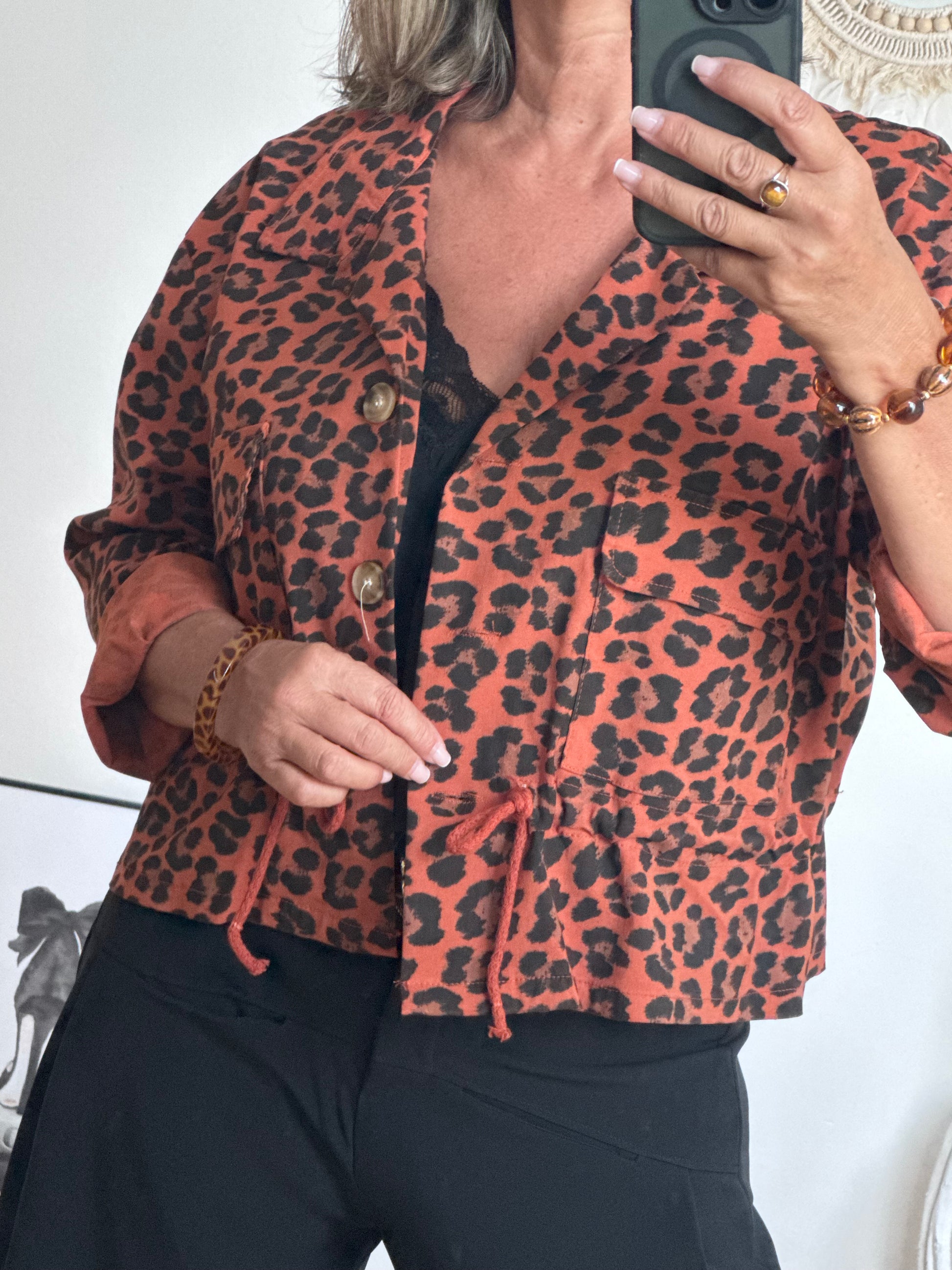 Veste Léo terracotta