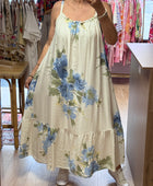 Robe longue fleurie blanche