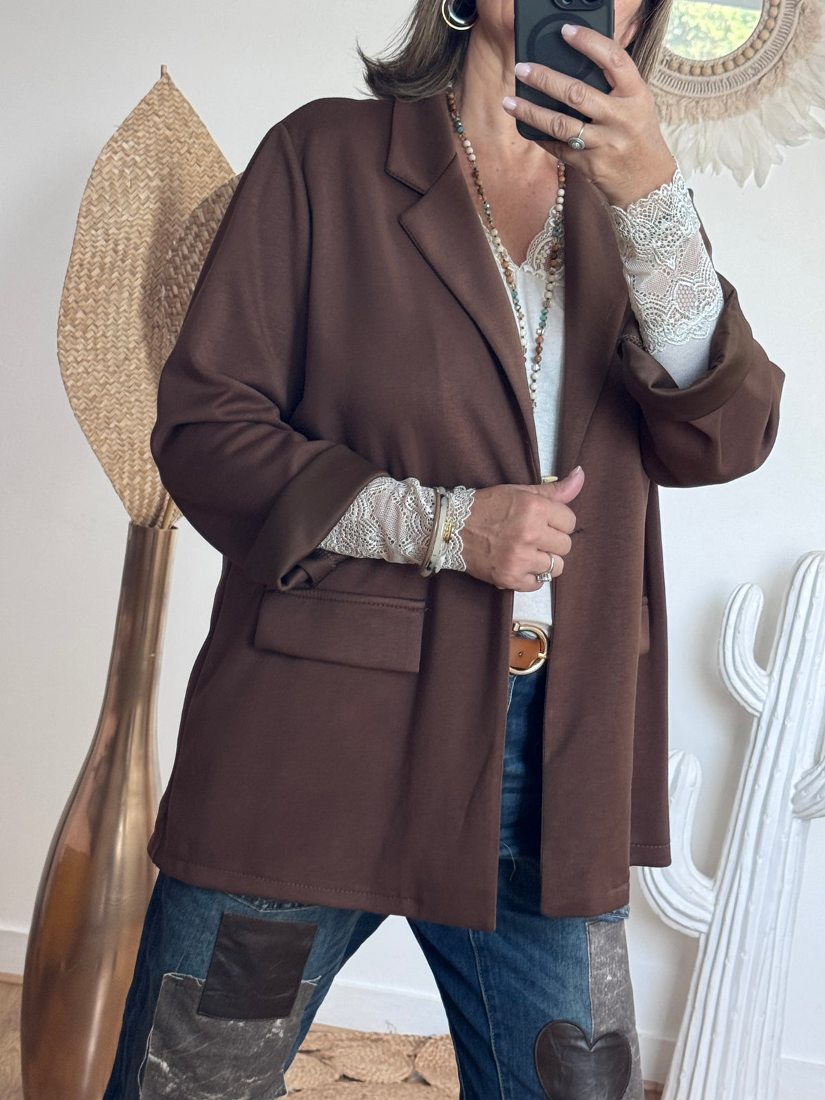 Veste blazer casuel marron TU 40/48