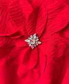 Blouse fleurs bijoux rouge vif TU 44/50