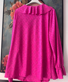 Blouse broderie anglaise fuchsia