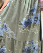 Robe fleurie kaki