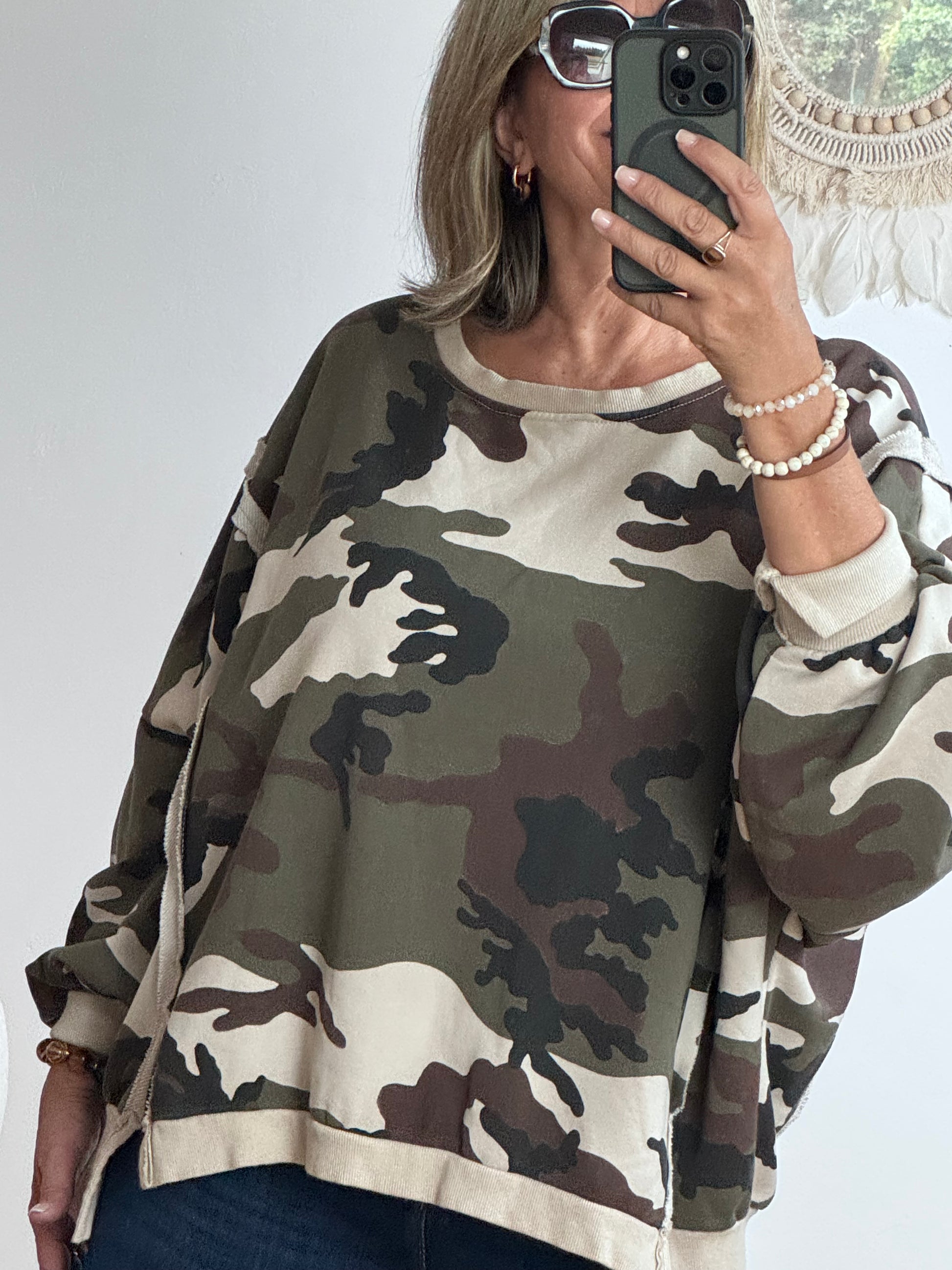 Sweat-shirt oversize camouflage TU 38/50