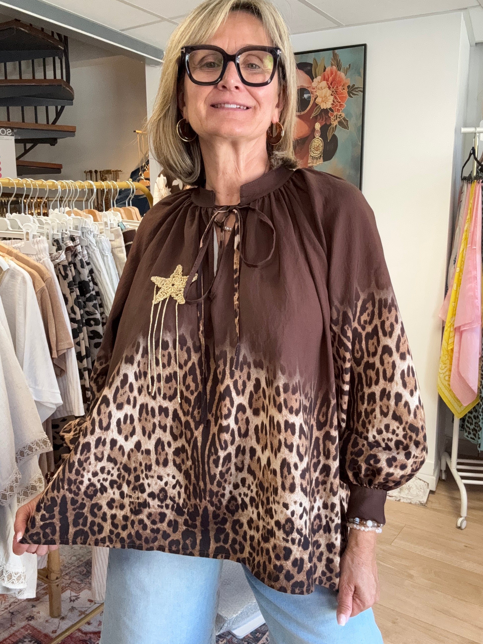 Blouse étoile dorée