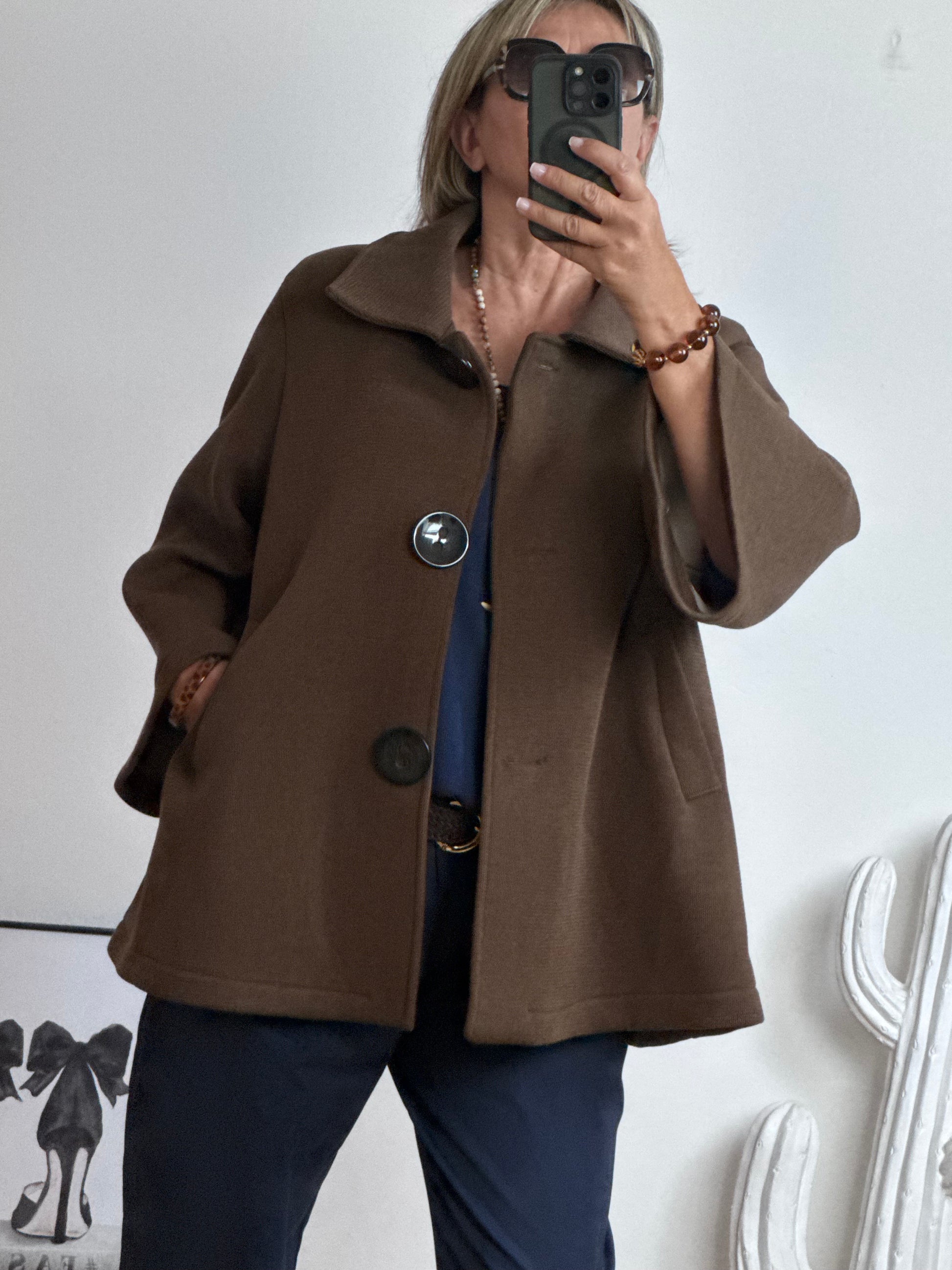 Veste style Kennedy marron TU 40/50