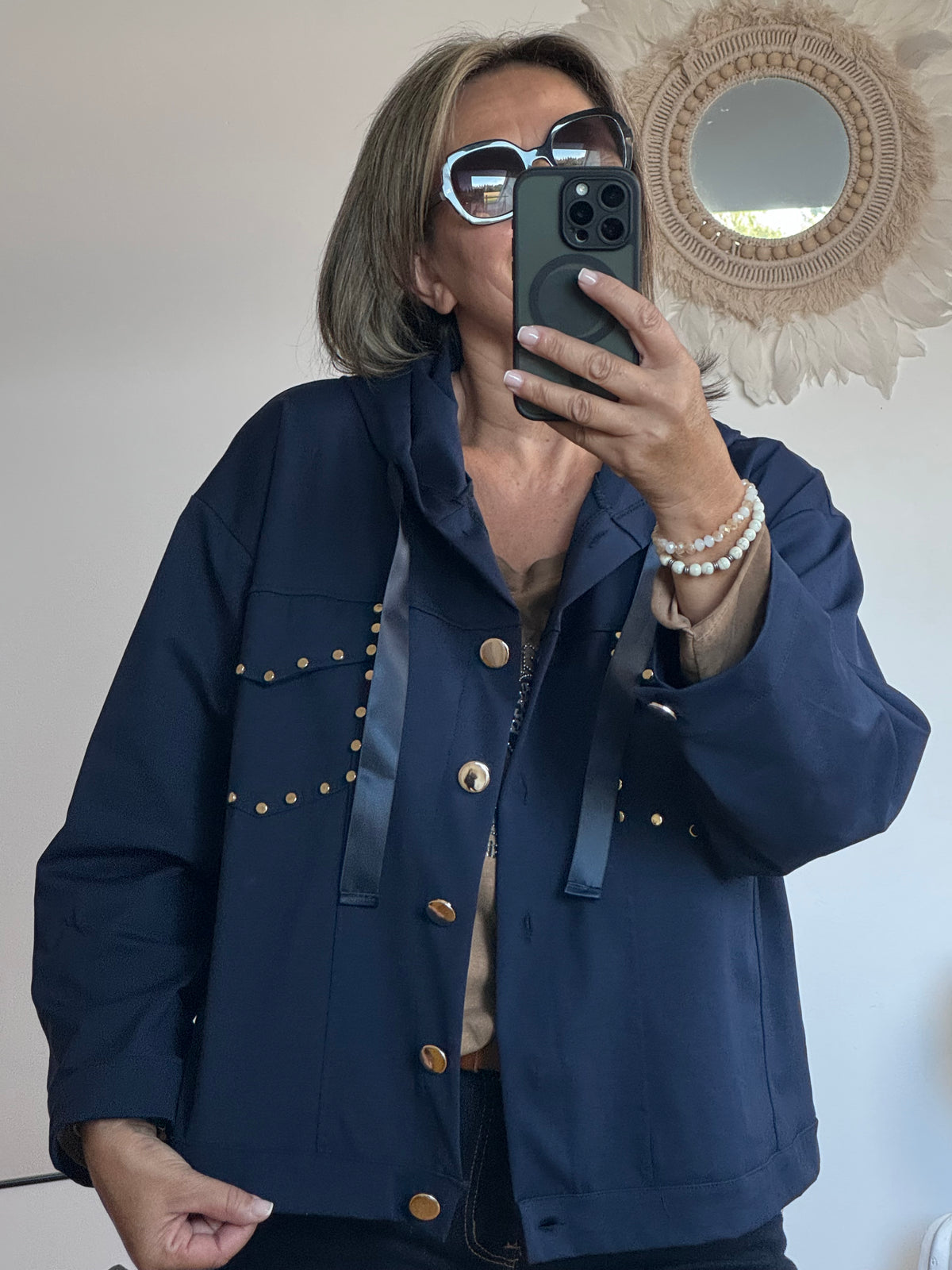 Veste casuel gold marine