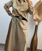 Ensemble jupe et chemise pois plusieurs tailles