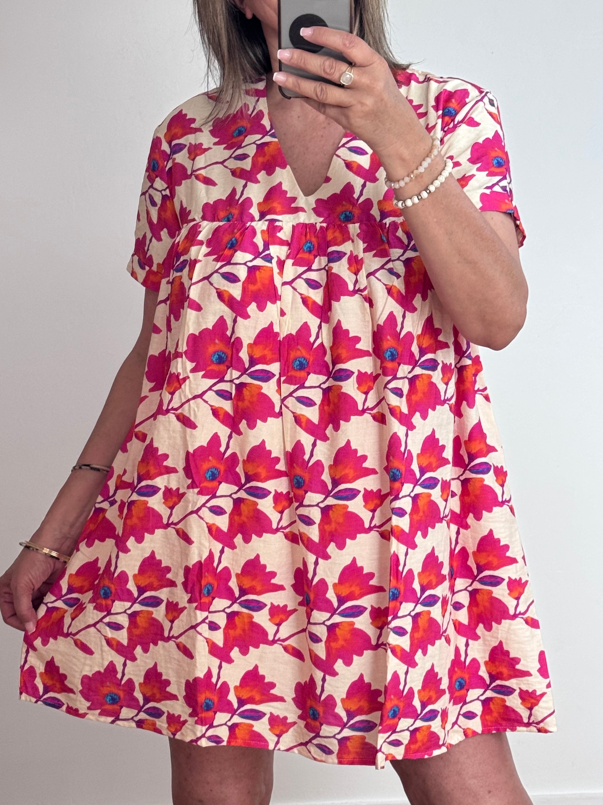 Robe shorty floral