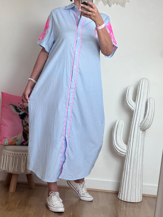 Robe rayures bleues