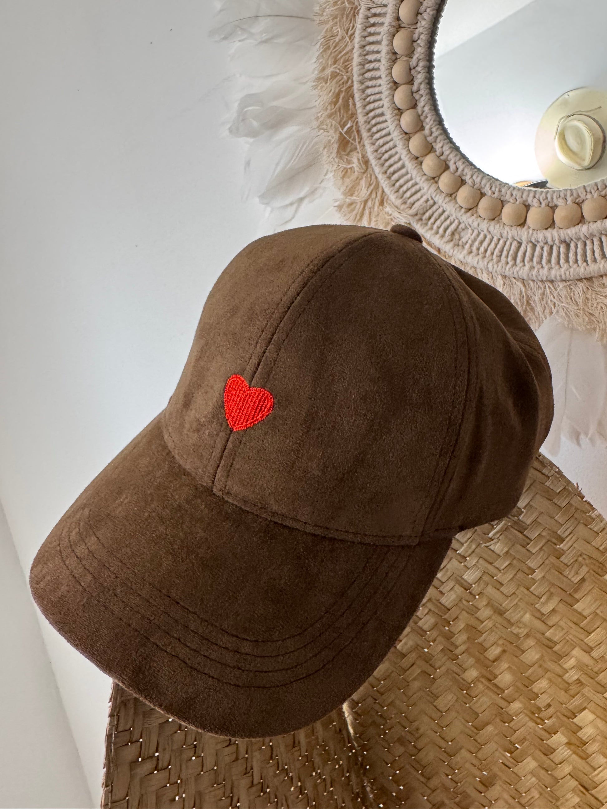 Casquette Love marron