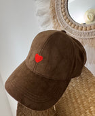Casquette Love marron