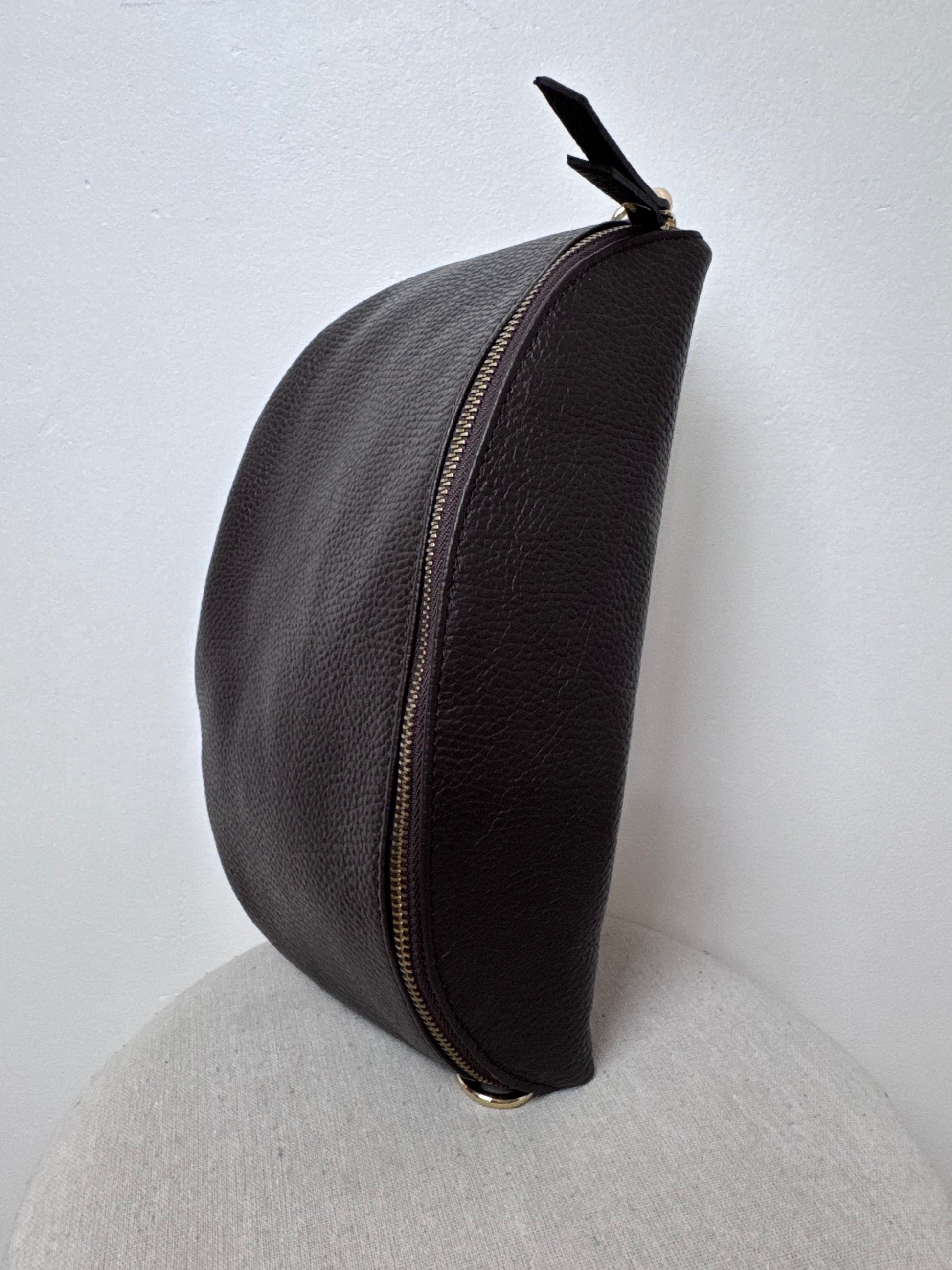 Sac banane cuir marron + 2 sangles