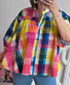 Chemise carreaux multicolore