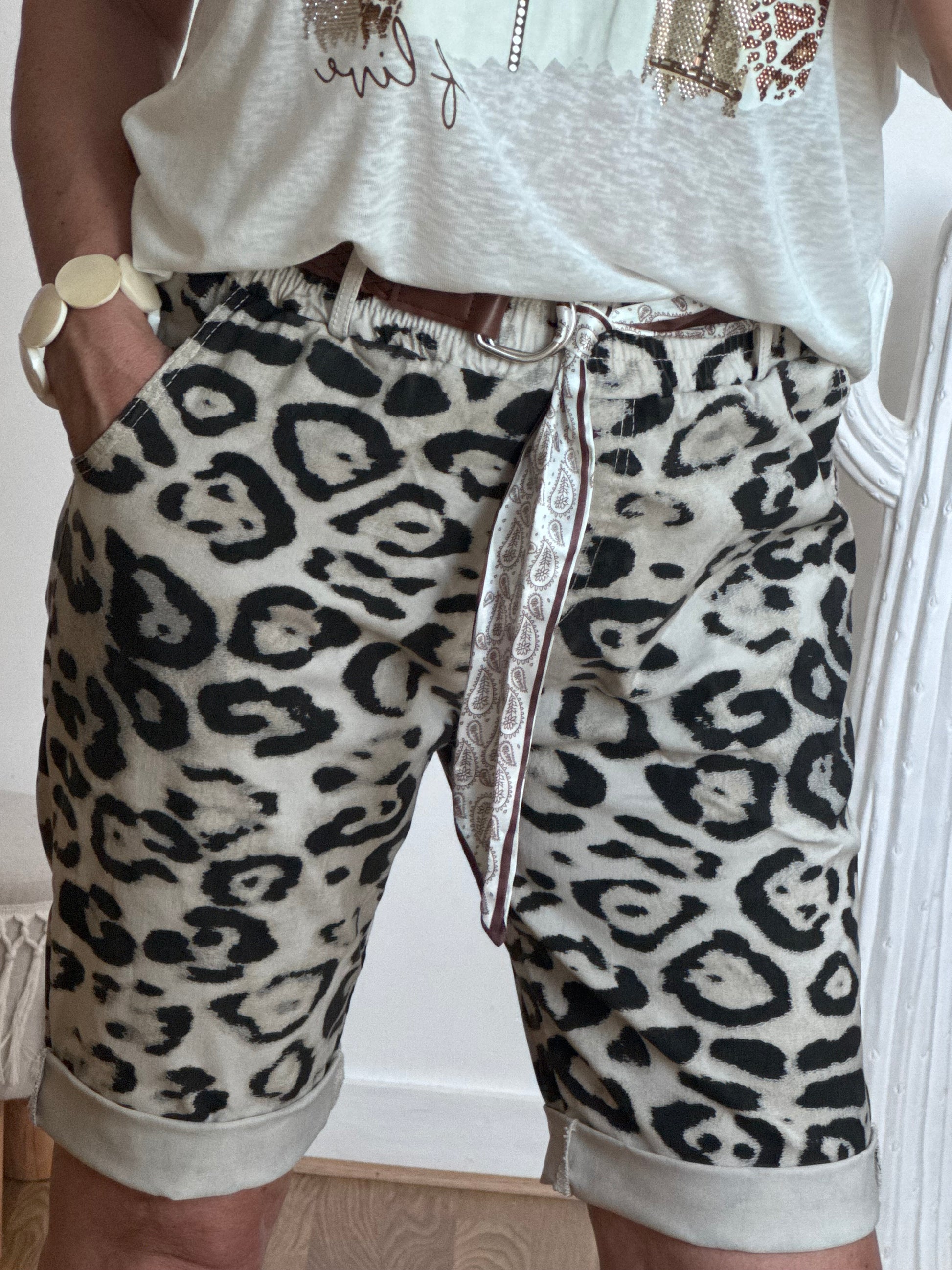 Bermuda ou short Léo beige TU 40/48