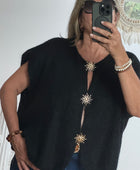Gilet mohair noir