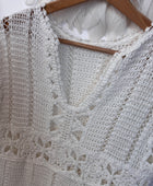 Robe courte bohème crochet blanc