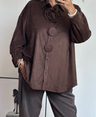 Chemise ou veste Louisa marron