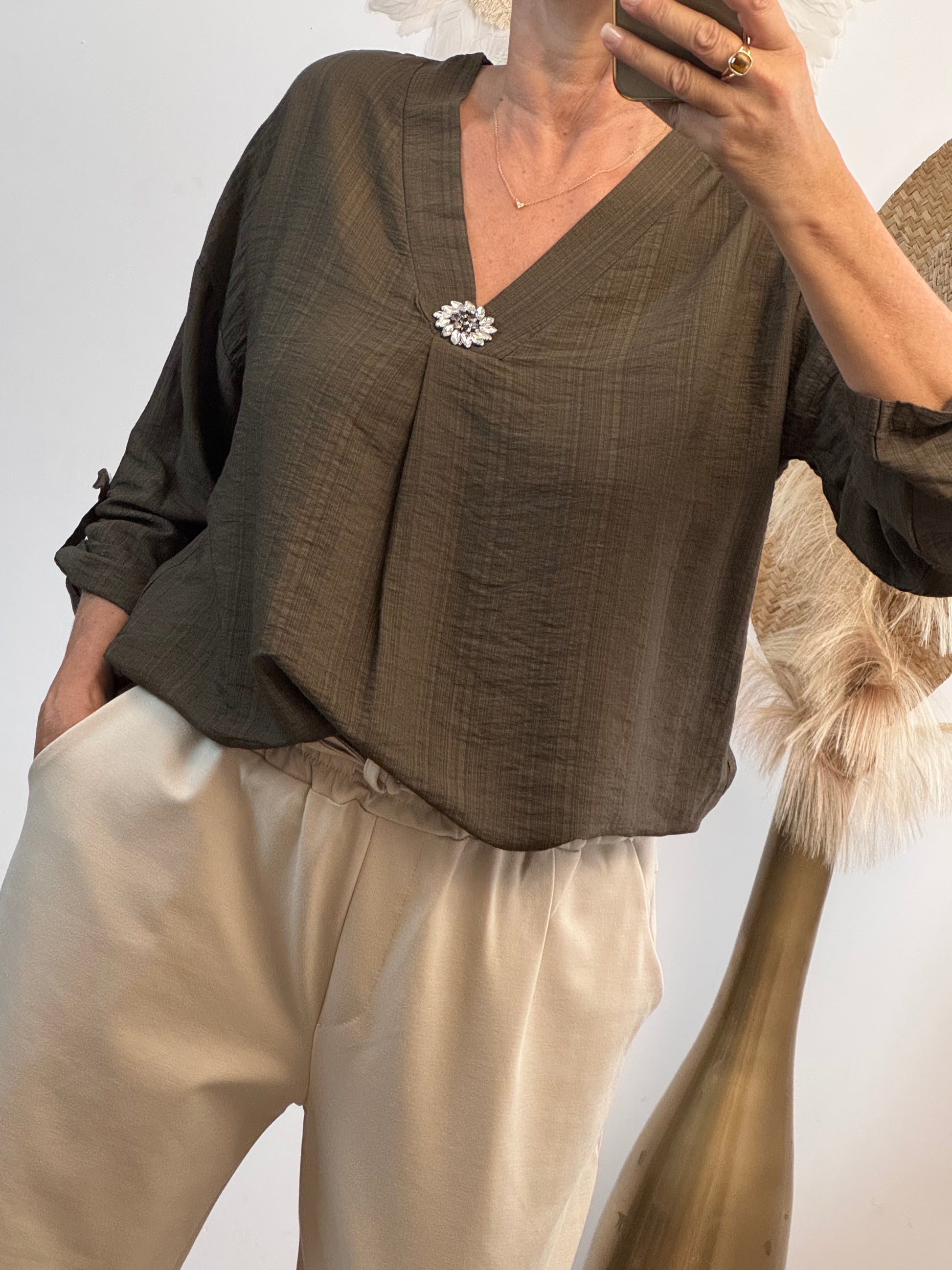 Blouse Léa marron