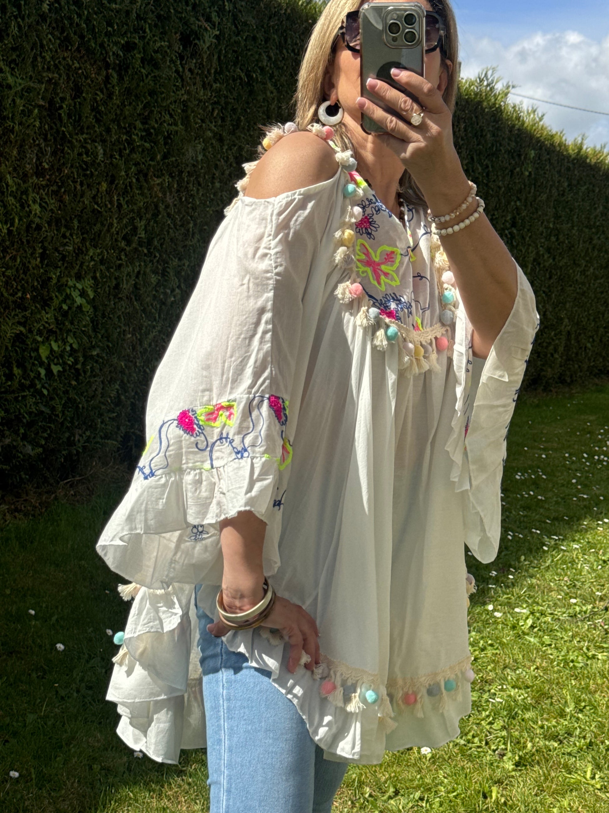 Blouse bohème blanche