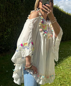 Blouse bohème blanche