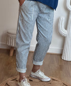 Pantalon confort rayures marine