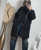 Manteau moumoute noir