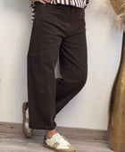 Jeans balloon marron