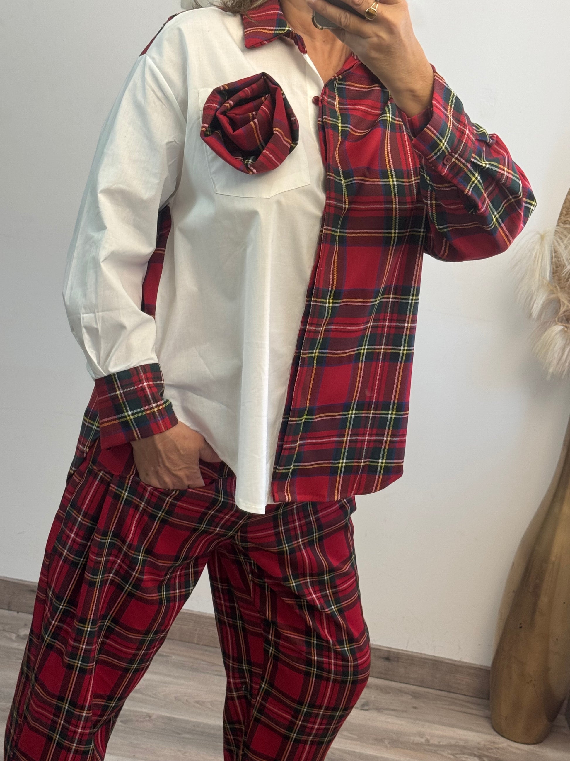 Chemise tartan rouge TU 40/46