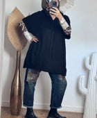 Pull oversize noir