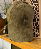 Casquette suédine kaki