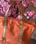 Sac vanes toile orange (grand modèle)