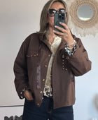 Veste casuel gold marron