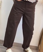 Jeans balloon marron