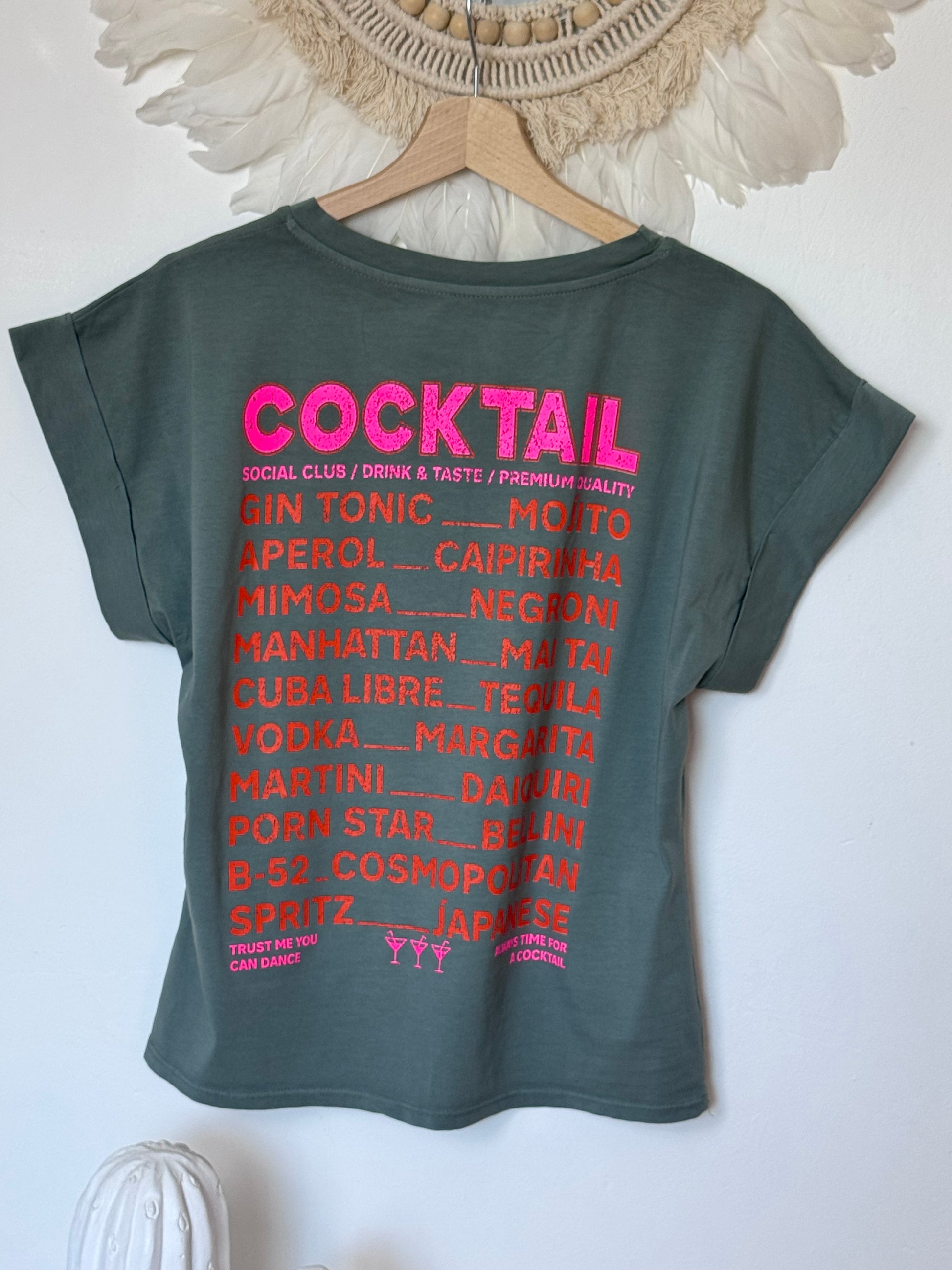 Teeshirt cocktail kaki