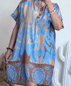 Robe Elisa camel/bleu
