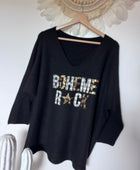 Pull bohème Rock noir TU 42/50