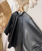 Haut similicuir noir