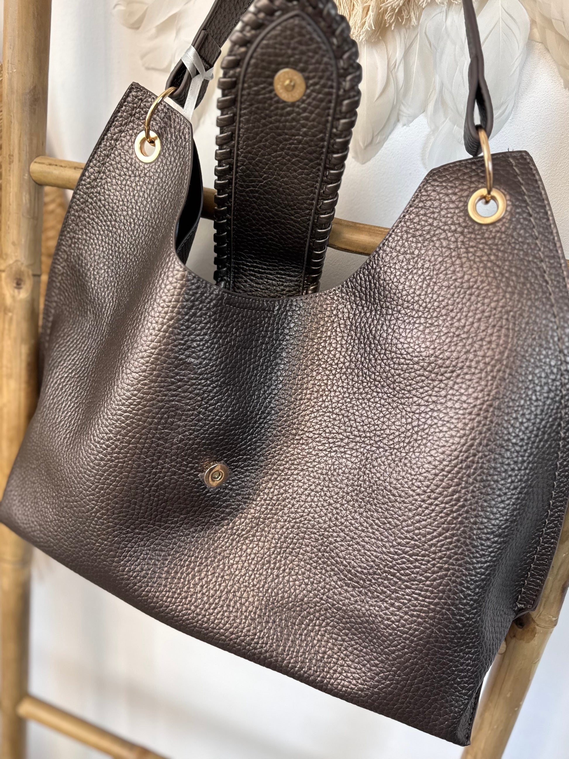 Sac bronze Alban +pochette
