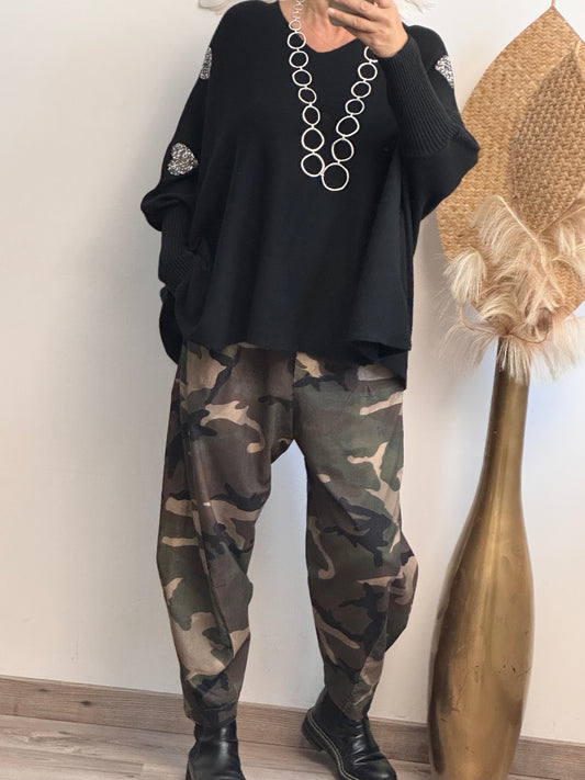 Pantalon loose camouflage