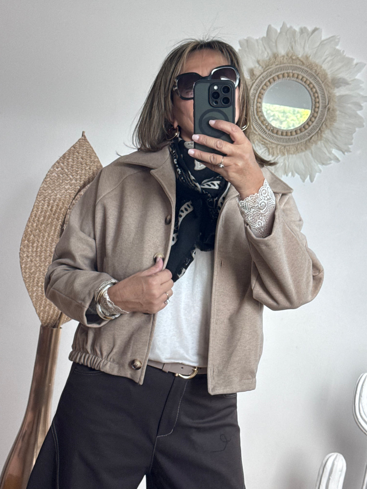 Veste courte beige
