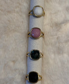 Bague acier inoxydable dorée