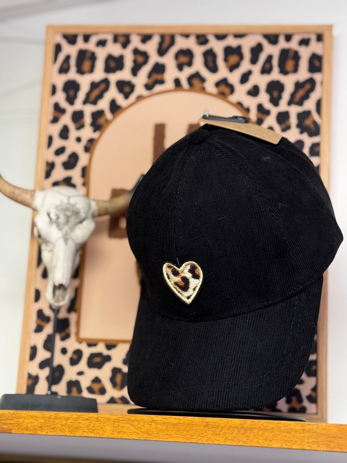 Casquette velours côtelé noir