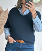 Chemise rayée bleue cœur doré du S/M au 4XL