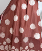 Robe à pois fond terracotta