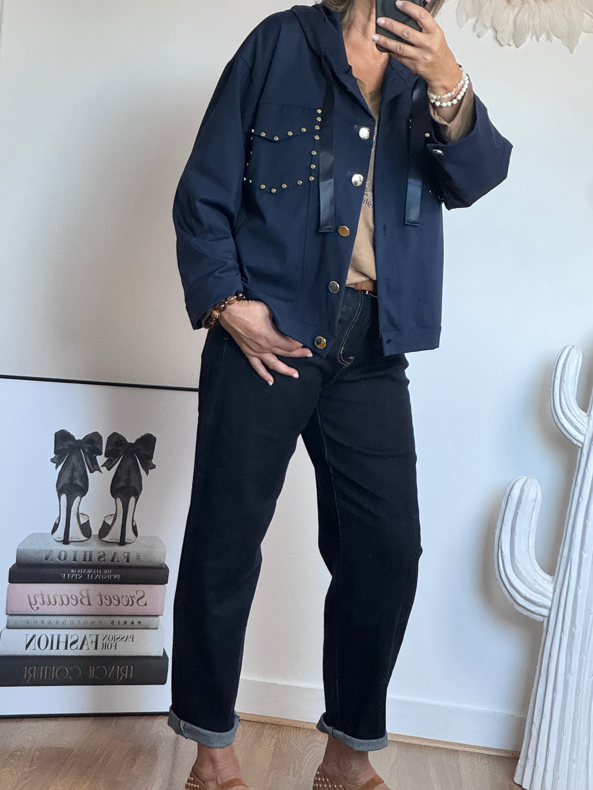 Veste casuel gold marine
