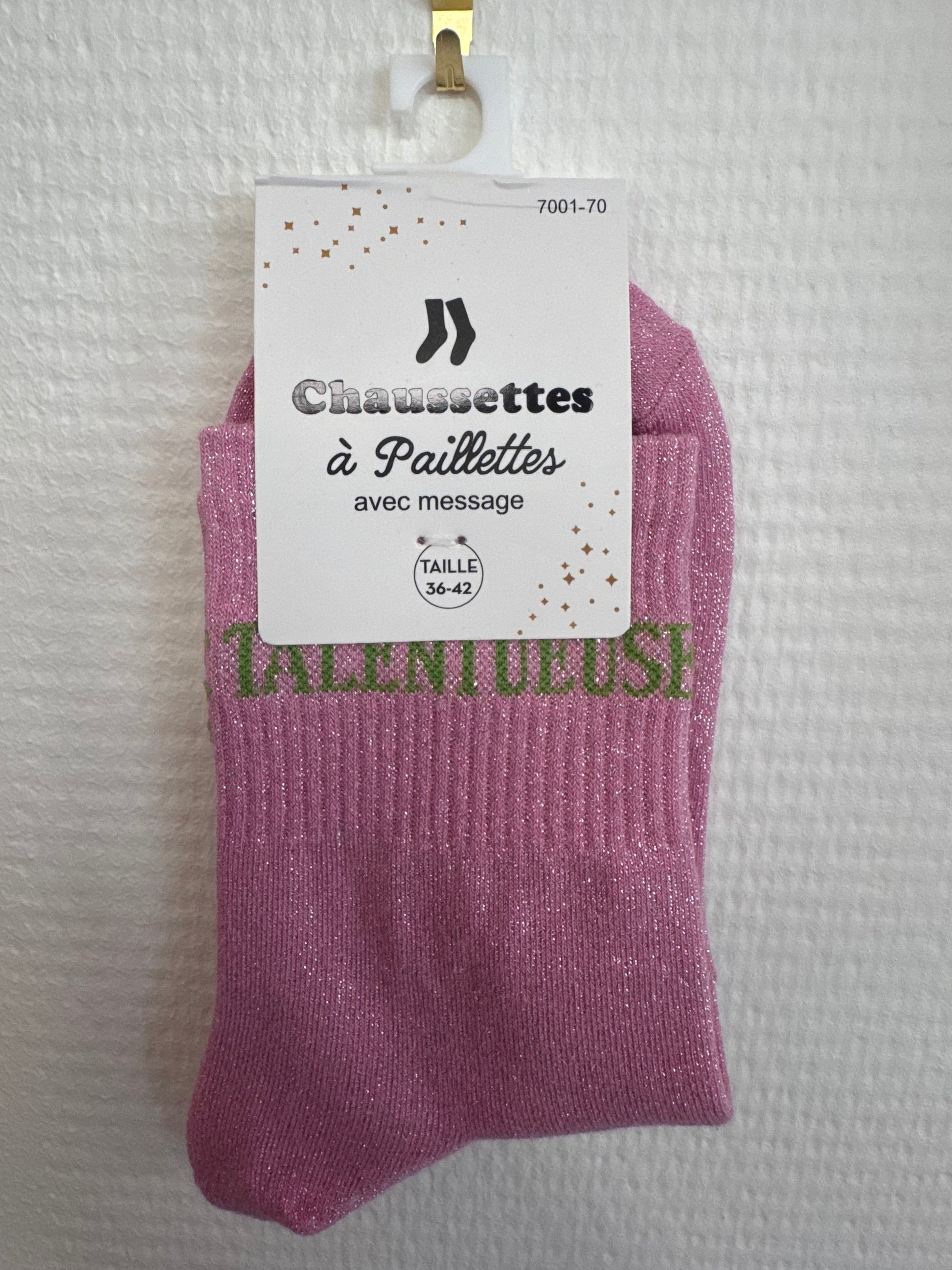 Chaussettes pailletées talentueuse