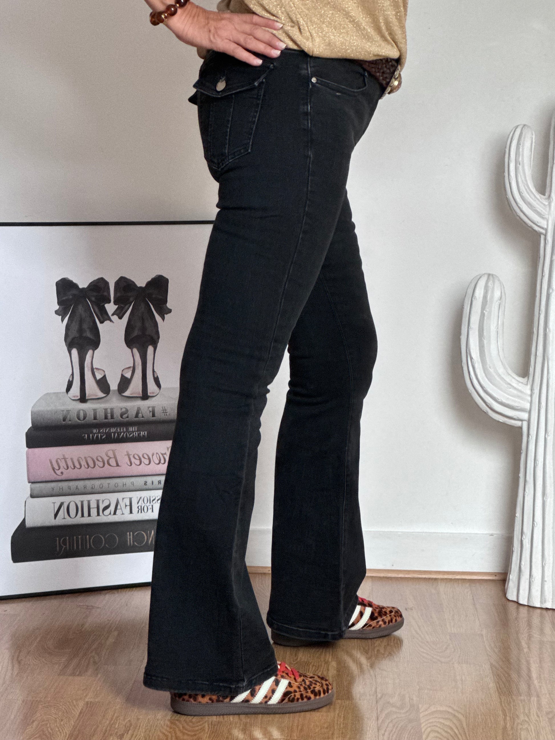 Jeans flare noir