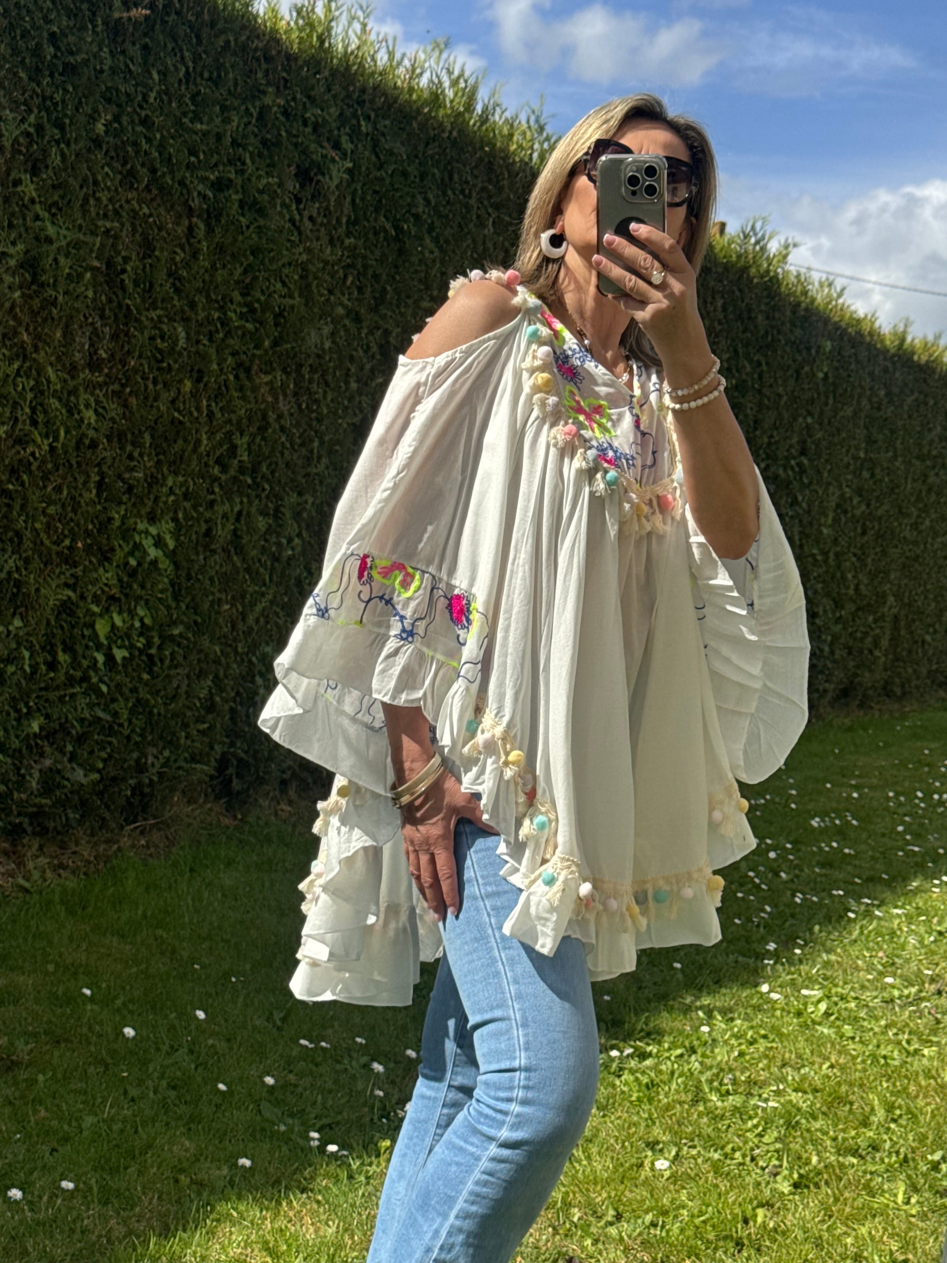 Blouse bohème blanche