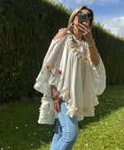 Blouse bohème blanche